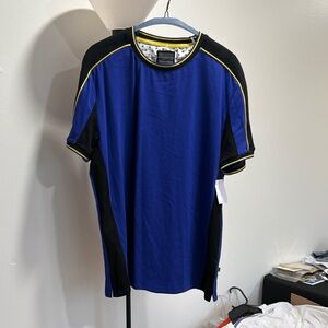 Stylish Blue and Black Men's Short Sleeve Tee